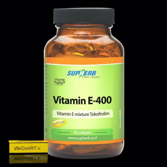 SUPHERB Vitamin E-400 | 90 soft gels powerful antioxidant - WEDOART-IL