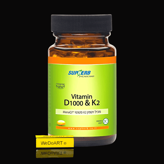 Vitamin K2+ D1000 SupHerb 30 Soft Capsules - WEDOART-IL